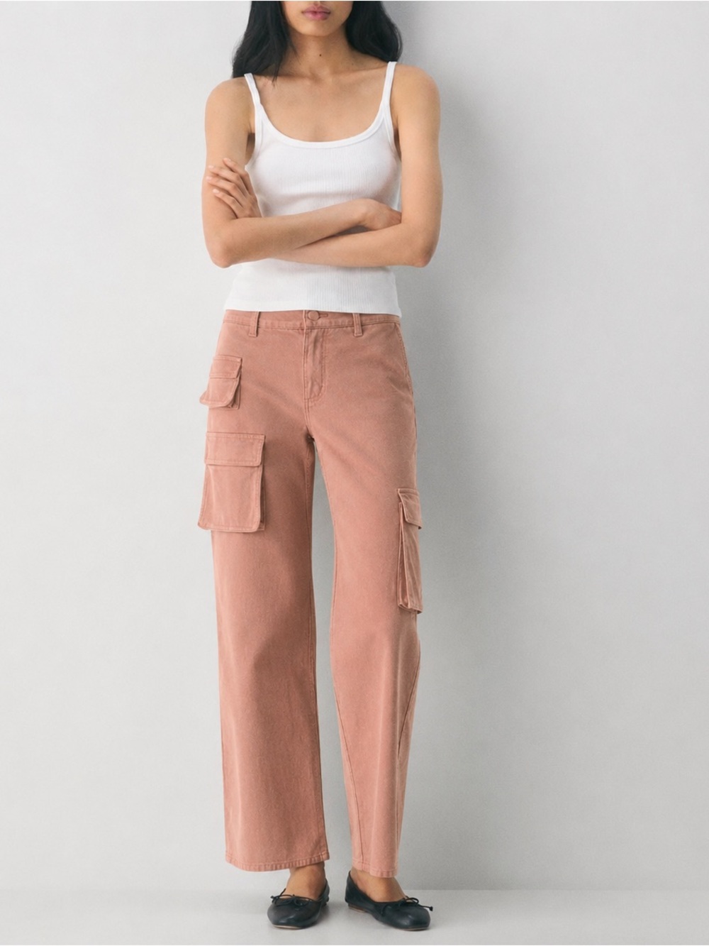 Aritzia Wilfred Free Tan Cargo Utility Pants